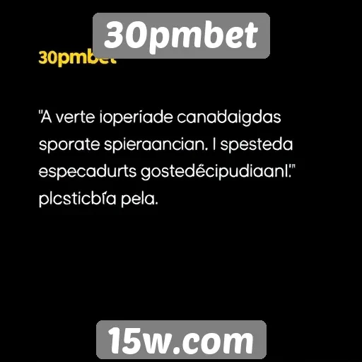 Opiniões de usuários sobre 30pmbet